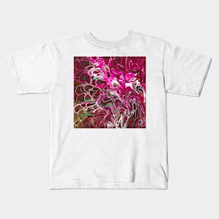 Hot pink purple paint pour Kids T-Shirt